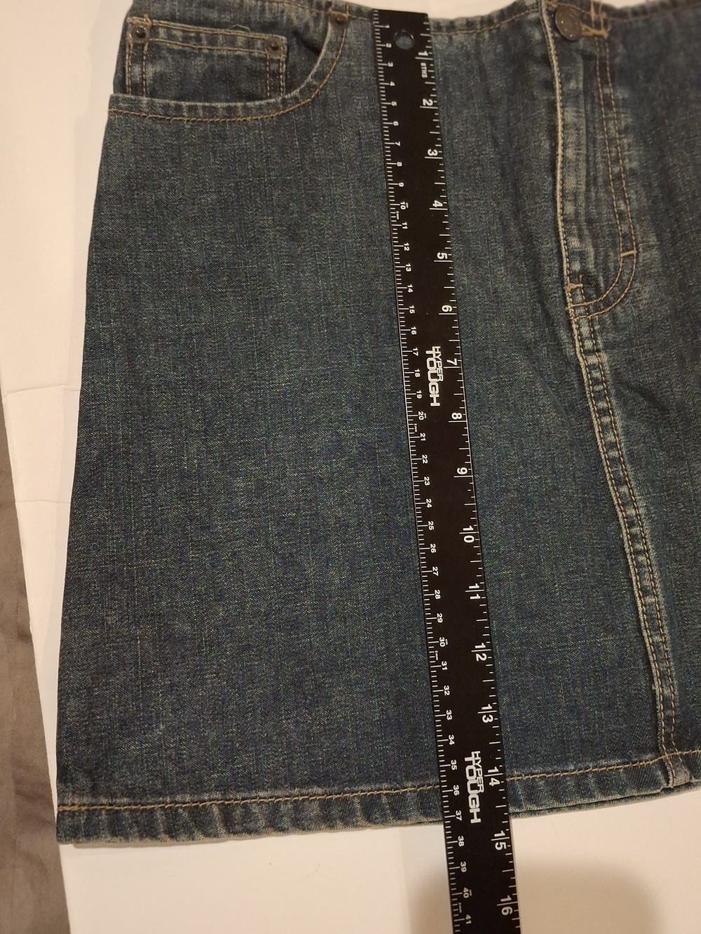 American Eagle Outfitters Dark Blue Denim Mini Skirt - Picture 10 of 14
